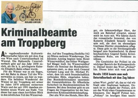 Krimibericht am Troppberg